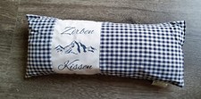 Herbalind ❤️ Zirbenkissen blau weiß kariert 35 x 15 cm