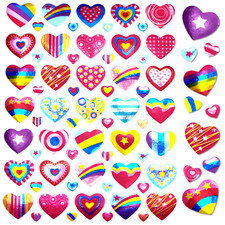 Herz Sticker 630Stk