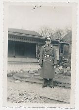 Foto-Soldat Luftwaffe Mantel-Schirmmütze  2.WK (Q244)