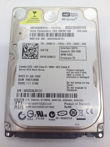Western digital 250gb sata - western,