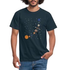 Milchstraße Weltraum Sonnensystem Weltall Planeten Männer T-Shirt