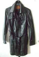 Herren Damen Lamm Leder Jacke Mantel mit Gurt Gr.  42 LAMBERTO top Zustand retro