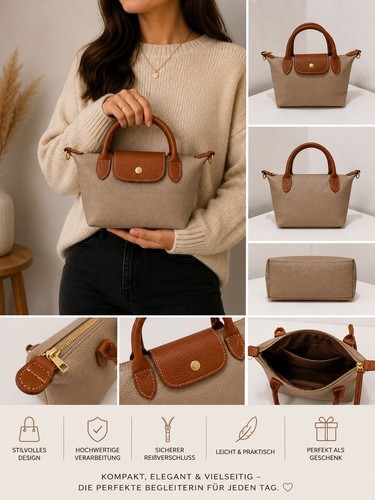 Damen lederhandtasche made - lederhandtasche, –
