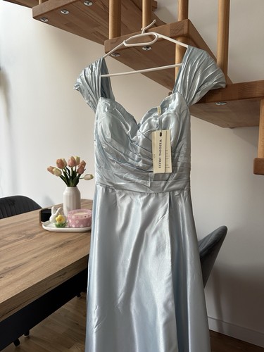 Hellblaues abendkleid satin - abendkleid,