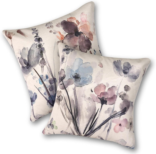 2er set blumen kissenbezug - blumen,