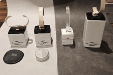 Vintage Original IWC Porzellan Ständer Halter 4 Set; Taschenuhr Etui IWC Dose