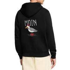 Moin Möwe Seemann Seemöwe Urlaub Geschenk Unisex Premium Bio Zip Hoodie