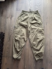 Drykorn Cargo Hose Glide Gr. 28 Khaki Damen mit Gummibund Tailie und Beinende