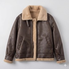 B3 Flieger Echt Lammfell Braun