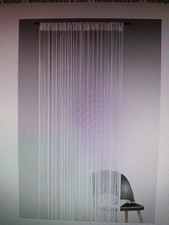 heimtexland ® Fadengardine in weiß HxB 160x148 cm mit Stabtunnel KÜRZBAR