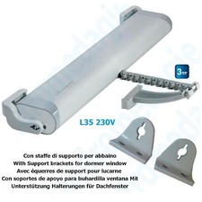 LIWIN 350N 230V GRAU + GAUBEN KLAMMEM GRAU Dachfenstermotor Kettenmotor