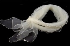 Stola bordo weiss ivory 70 x 200 cm Schal zu Brautkleid Ballkleid Abendkleid neu