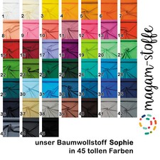 MAGAM-Stoffe "Sophie" Baumwollstoff uni 100% Baumwolle ÖKO-TEX Meterware ab 50cm