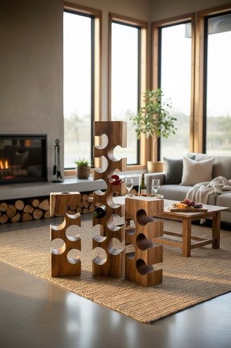 Weinregal massiv holz - holz,