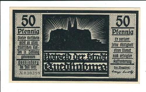 Notgeld quedlinburg - notgeld,