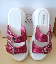 CATWALK  Damen Sandalen Pantolette pink mit Plateausohle Gr.36-Neu mit Karton
