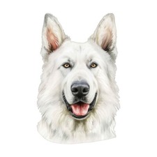Designer Aufkleber / Sticker Autoaufkleber - XL- Hund Weißer Schäferhund 01
