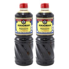 2x1Liter Kikkoman Sojasauce PET Kikkoman Sojasosse Soja Soja Sauce 