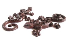 2  GECKOS Gusseisen Gartendeko