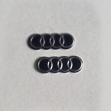 Audi 2x Schlüssel Logo Alu Emblem Aufkleber 16x6 Funkfernbedienung Audi A8 A3 A6