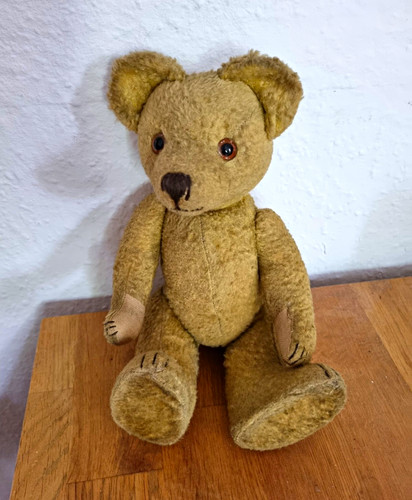 Teddybär beige braun mit - beige/braun,