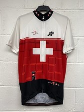 Assos Herren Radtrikot Swiss Road Race weiß und rot Gesäßtaschen Gr. XL PK