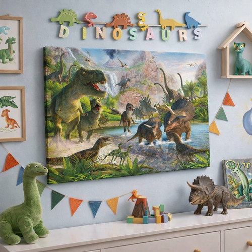 Kinder dinosaurier leinwand - kinder,