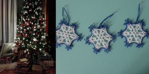 Häkel sterne weihnachtsdeko - 3,