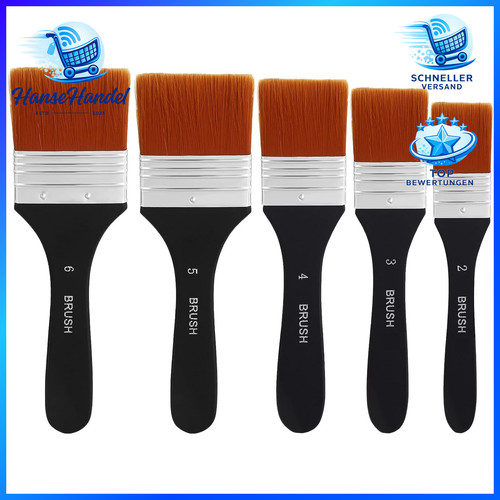 Acrylpinselset flachpinsel - acrylpinselset, 5