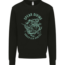 Spear Diving Under Sea Hunter Scuba Diver Herren Sweatshirt Jumper