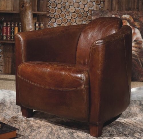 Vintage ledersessel braun - ledersessel,
