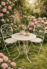 3er Set Bistro Tisch & Stühle