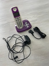 Grundig D210A Fashion Schnurlostelefon mit Anrufbeantworter - Lila/Weiß