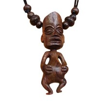Halskette Anhänger Holz Maori