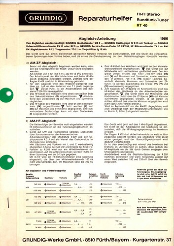 Grundig service manual für - grundig,