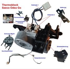 Durchlauferhitzer Thermoblock Heizelement  Saeco Odea Go, Giro Odea  Ersatzteile
