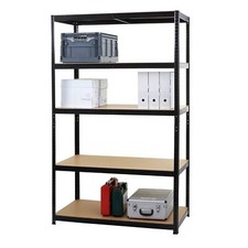 B-Ware Schwerlastregal MCW-E33, Werkstattregal Steckregal, 200x120x60cm schwarz