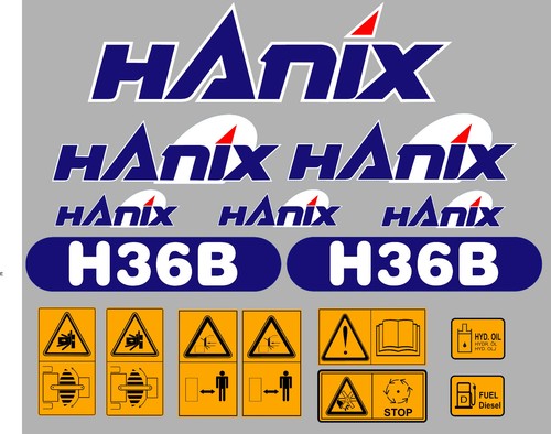 Hanix h36b aufkleber bagger - h36b,
