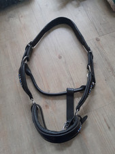 ASCOT Lederhalfter Gr. VB Strass blau Leder schwarz 