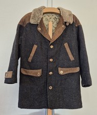 edle SOLO WOLLE TRACHTENJACKE Mantel Gr. 50 Herren Winterjacke Alpaka Parka