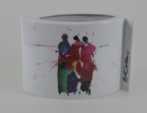 Ovale porzellan künstler - ovale, vase