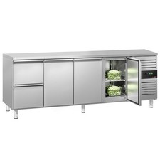 GGM Gastro Kühltisch ECO - 2230x700mm - mit 3 Türen & 2 Schubladen