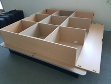 Klapp-Wasserbettsockel mit Bodenplatte,Buche,Gr.200x220 cm,Wasser