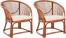 Set/2 Gestäbter Korbstuhl mit