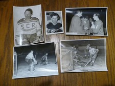 5 original Pressefotos vom Eishockey SC Riessersee EV Füssen Anfang 60er Jahre