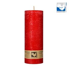 Rote Rustic Stumpenkerze Set