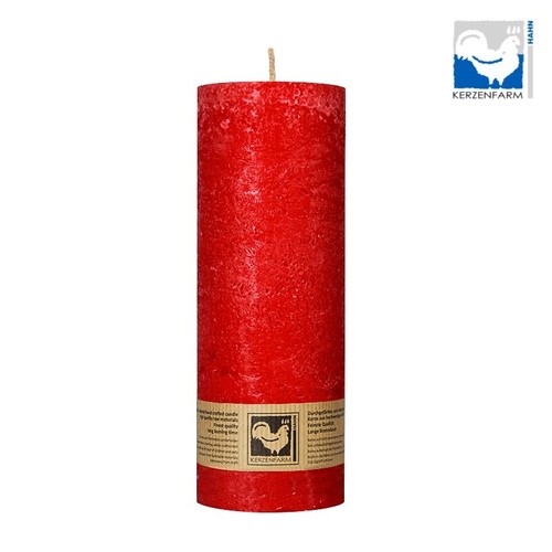 Rote rustic stumpenkerze set - rote,