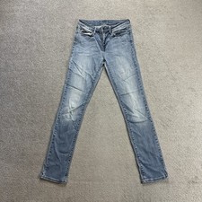 LEVIS Jeans Damen Demi Curve W28 L32 Mid Rise Skinny Stretch 30909 Blau Denim