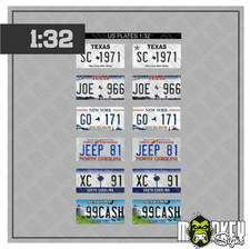Kennzeichen Set USA 1:32 US