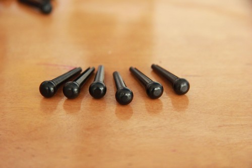 Ebony steg bridge - pin, set